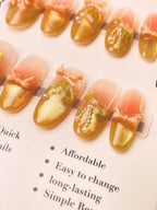 Molten Center Gummy Press-On Acrylic Nails – Medium Oval Shape