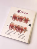 Iced Bayberry Press-On Acrylic Nails – Medium Oval Shape