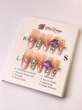 Amethyst Glow Press-On Acrylic Nails – Long Oval Shape