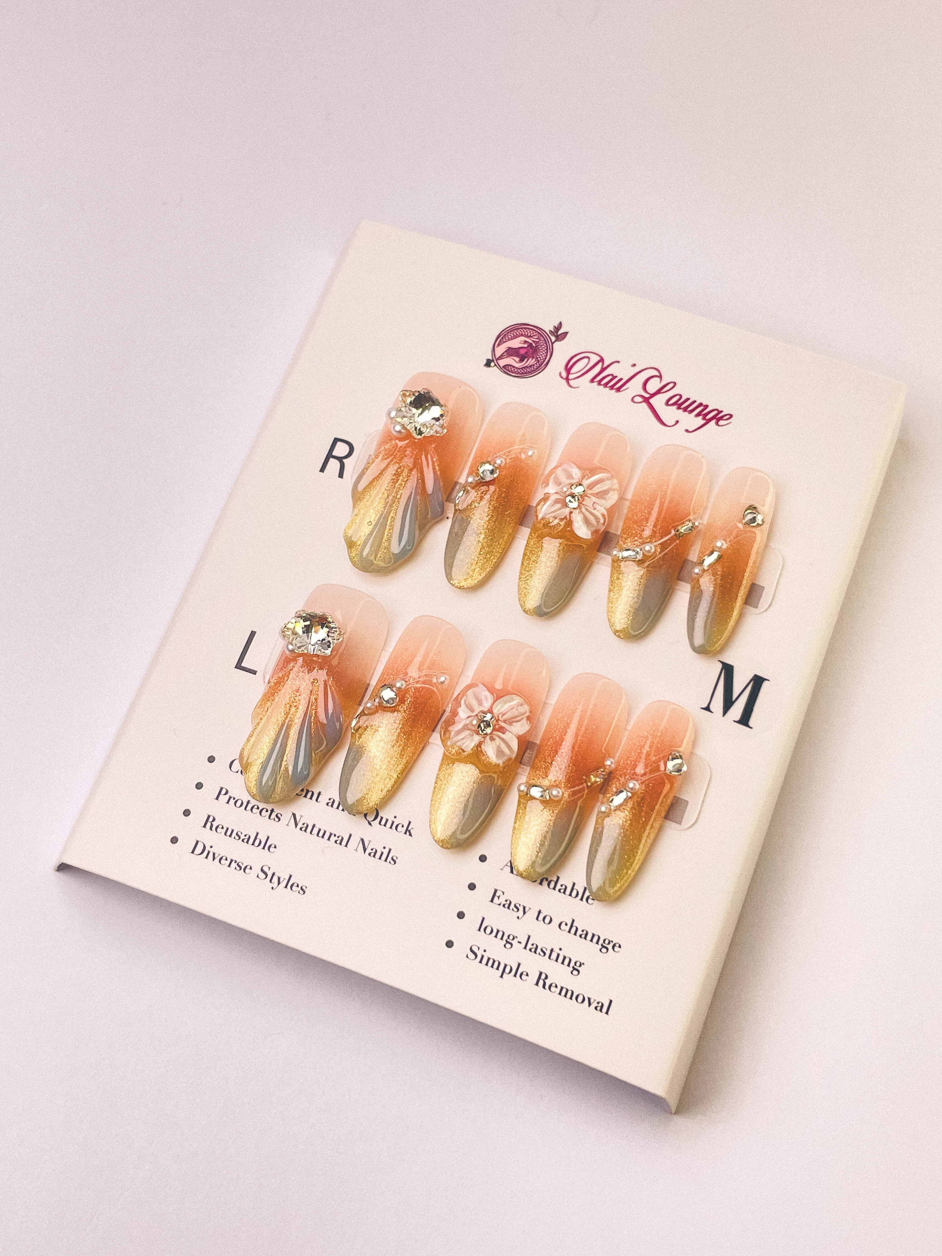 Foggy Lighthouse Coast Press-On Acrylic Nails – Long Oval Shape
