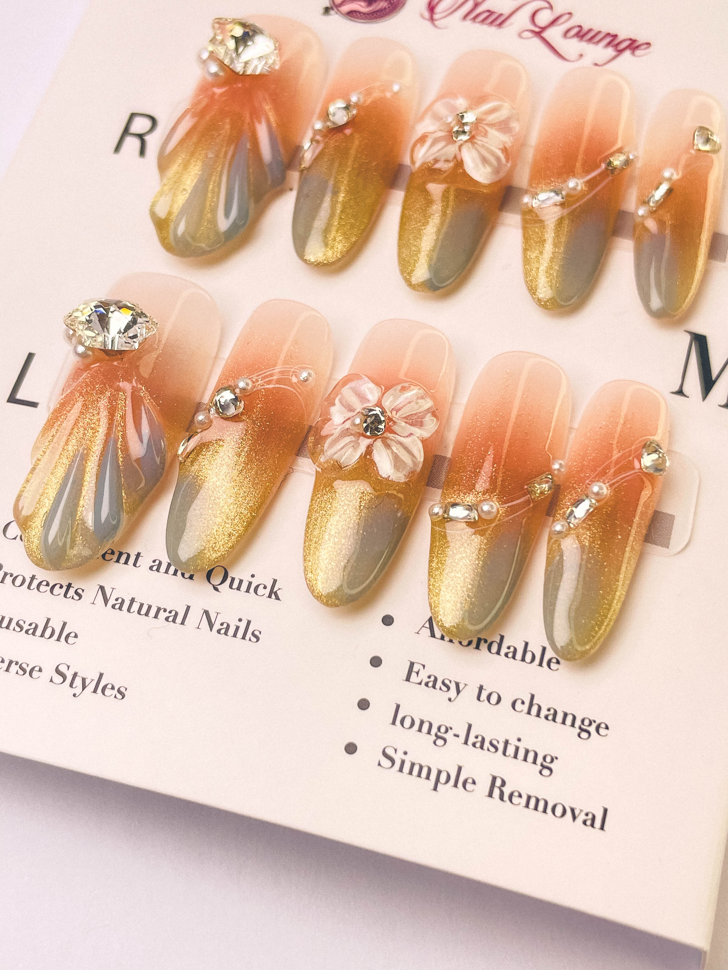 Foggy Lighthouse Coast Press-On Acrylic Nails – Long Oval Shape