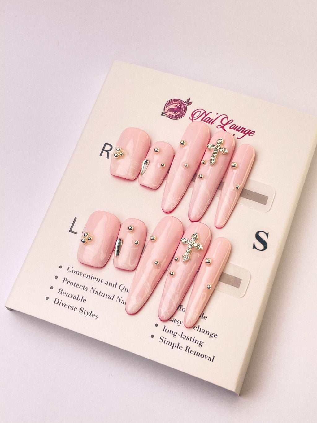 Light of Faith Press-On Acrylic Nails – Mixed Length Shape