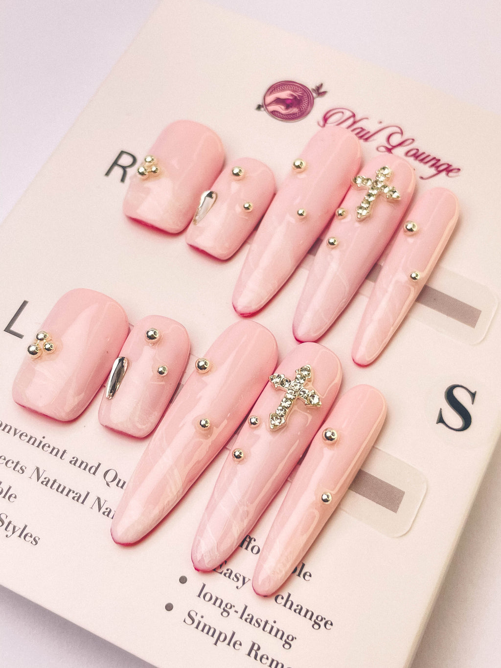 Light of Faith Press-On Acrylic Nails – Mixed Length Shape