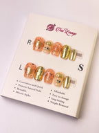 Autumn-Winter Vintage Press-On Acrylic Nails – XS Coffin Shape