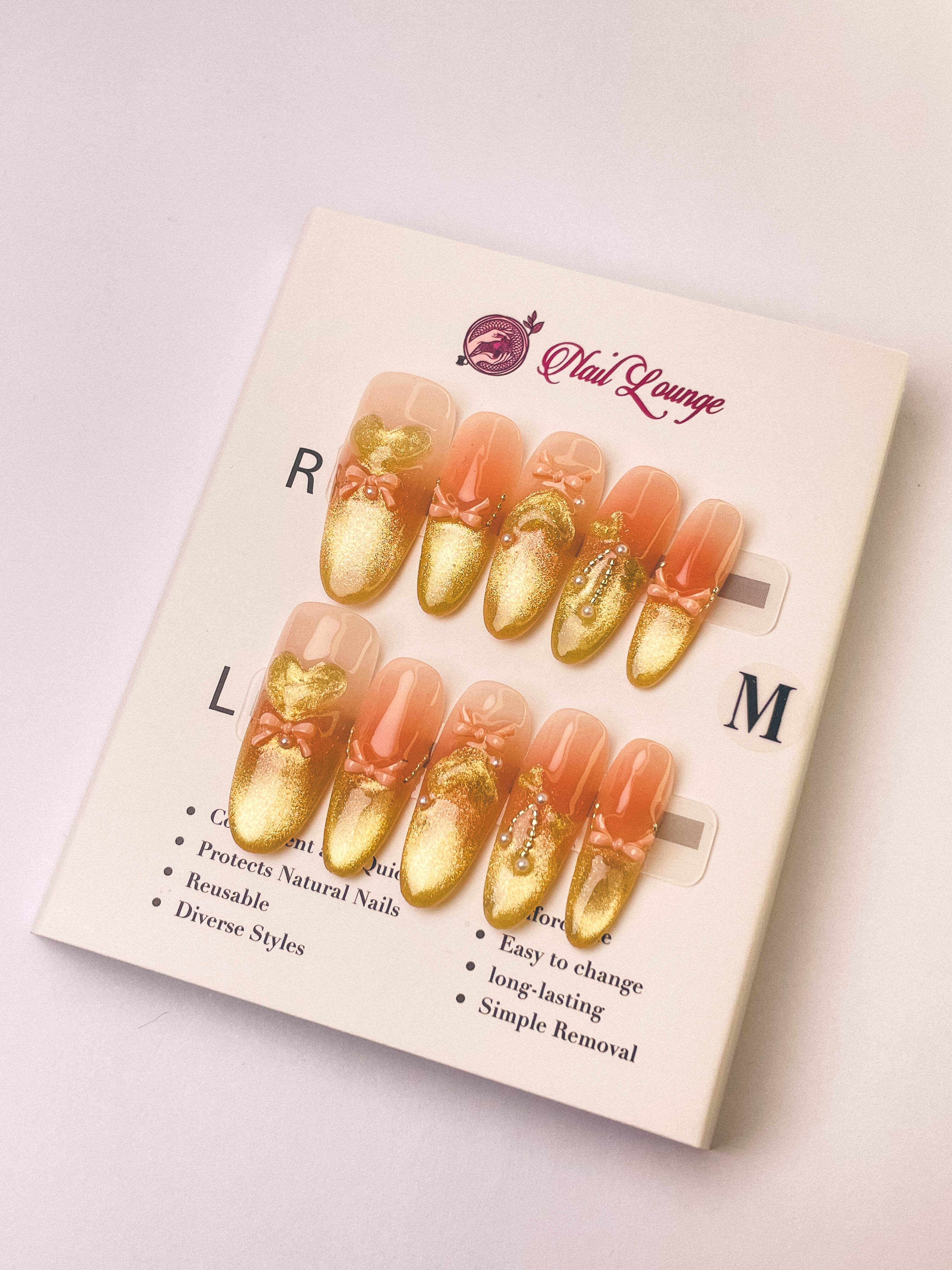 Molten Center Gummy Press-On Acrylic Nails – Long Oval Shape