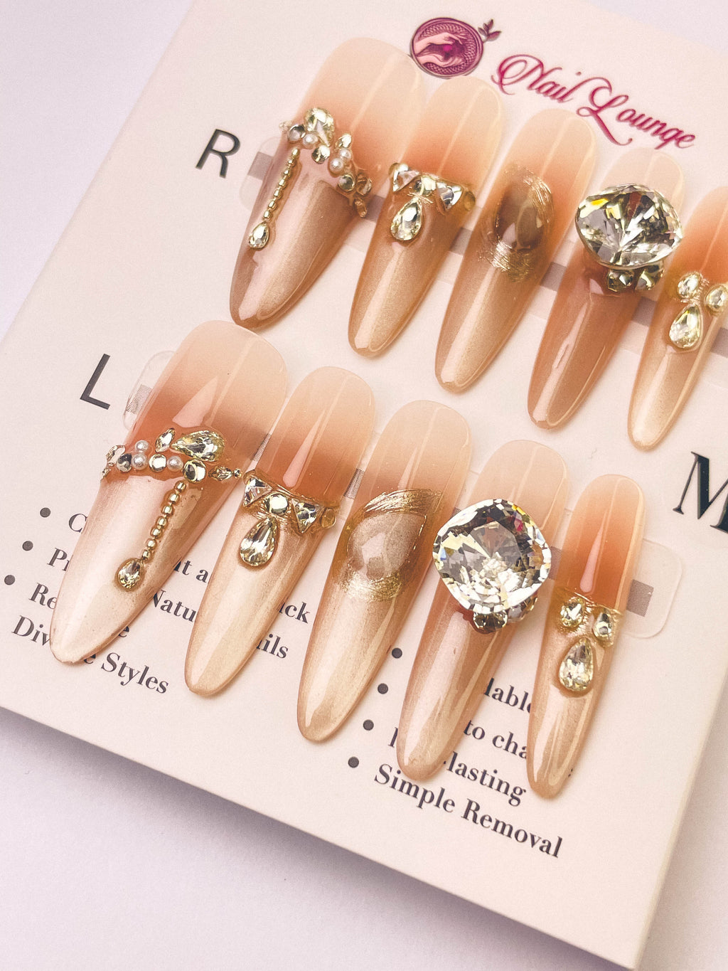Youth Awakened Press-On Acrylic Nails – Thin Stiletto Shape
