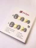 Star & Moon Totem Press-On Acrylic Nails – Short Round Shape