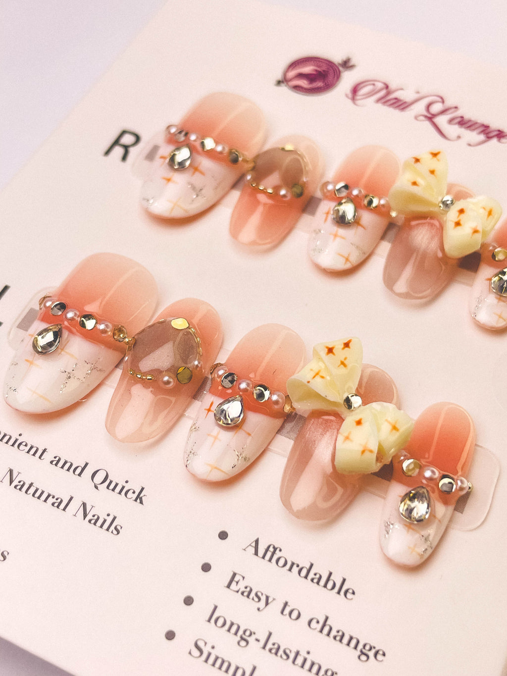 Socialite Chanel-Style Press-On Acrylic Nails – Medium Oval Shape