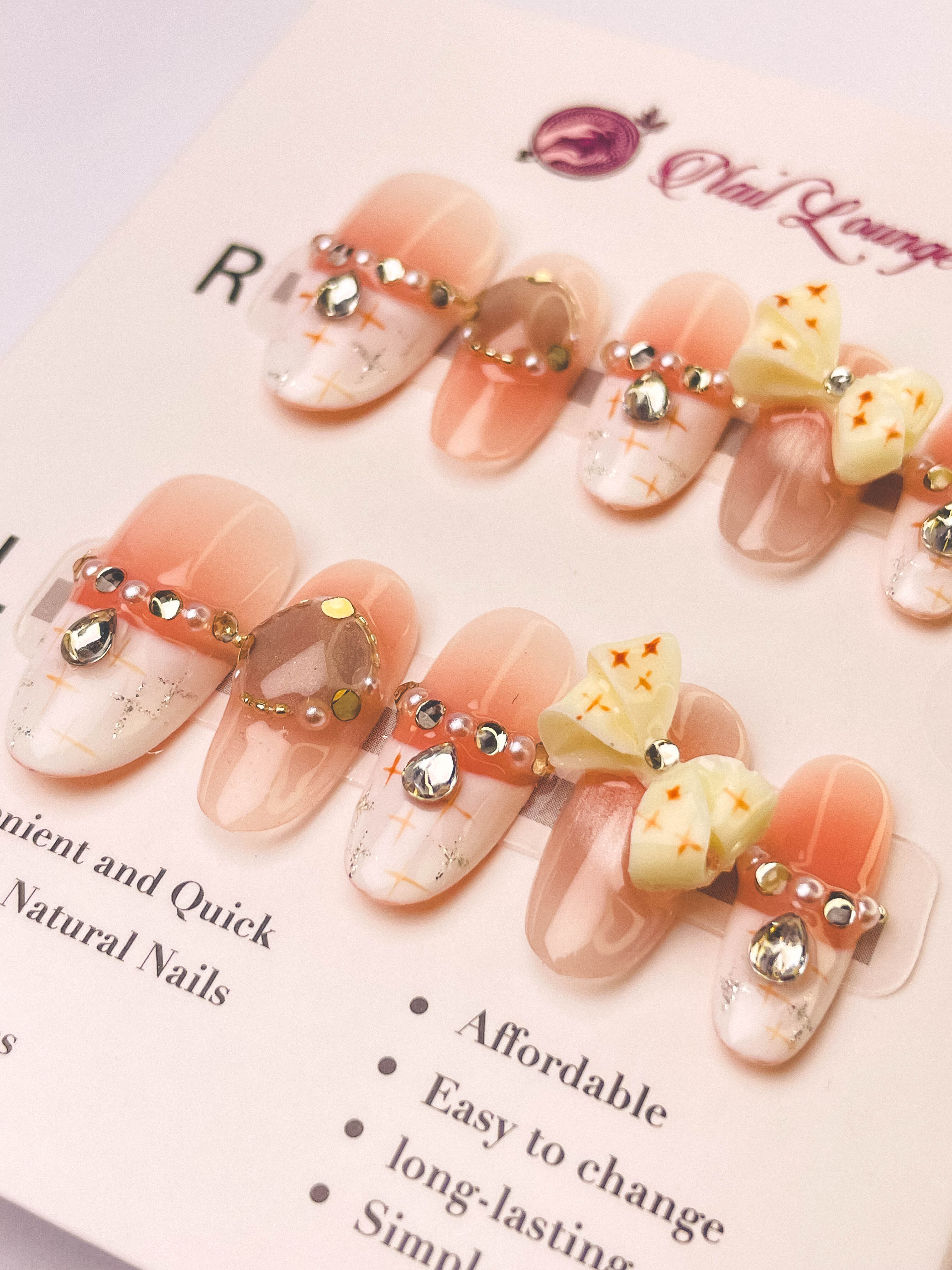 Socialite Chanel-Style Press-On Acrylic Nails – Medium Oval Shape