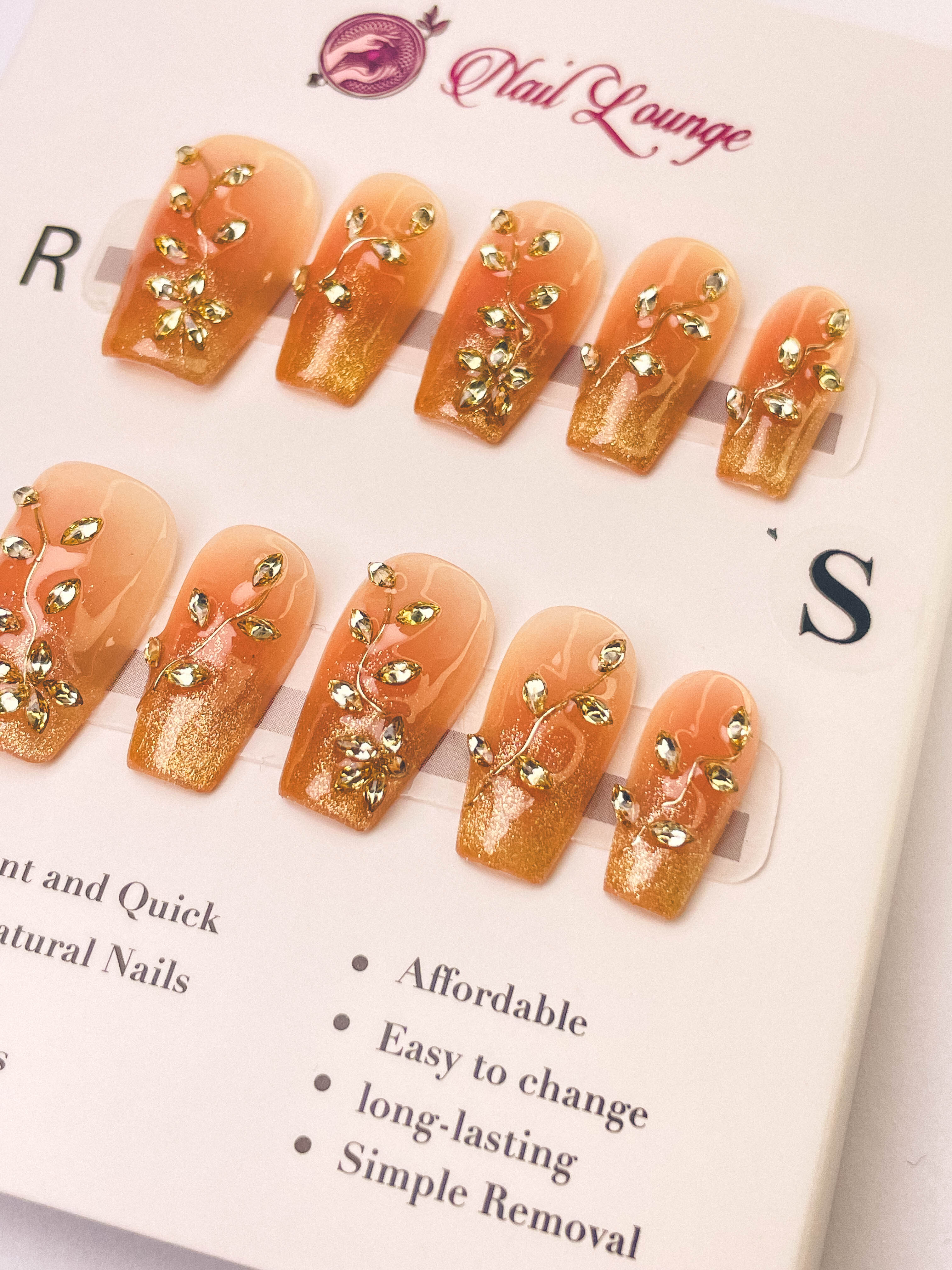 Moonlit Galaxy Press-On Acrylic Nails – Short Coffin Shape