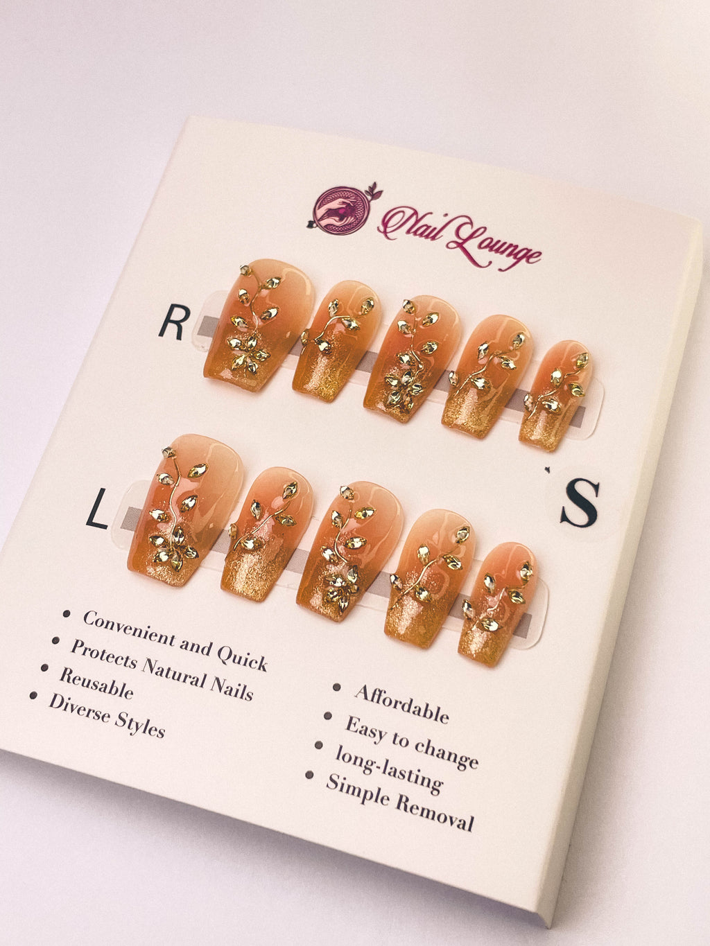 Moonlit Galaxy Press-On Acrylic Nails – Short Coffin Shape