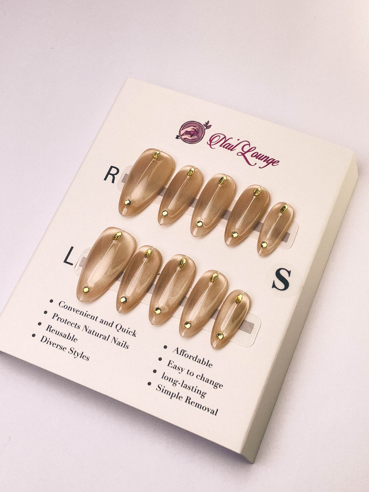 Midnight Sun Cat Eye Press-On Acrylic Nails – Almond Shape