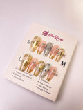 Polka Dot Dress Press-On Acrylic Nails – Medium Coffin Shape