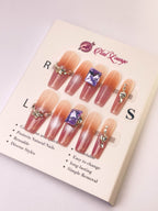 Pale Rose Press-On Acrylic Nails – XL Coffin Shape