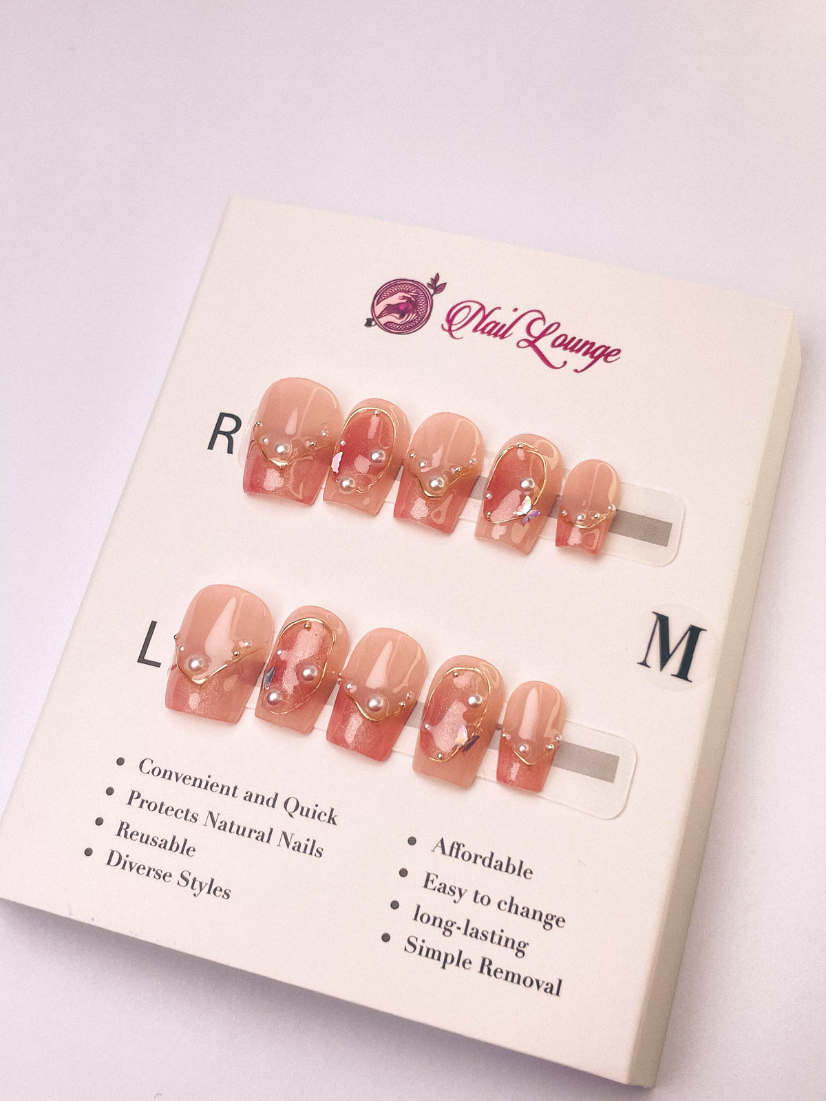 Midsummer Dream Press-On Acrylic Nails – XS Coffin Shape