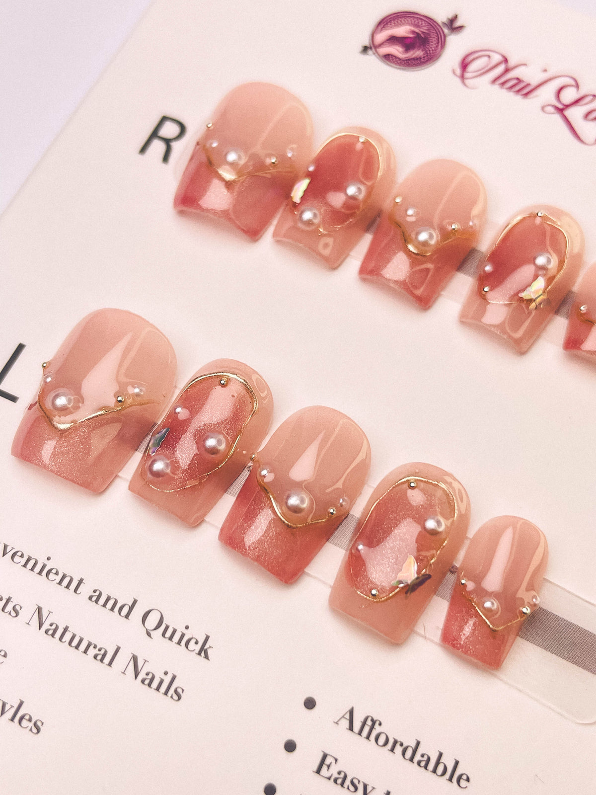 Midsummer Dream Press-On Acrylic Nails – XS Coffin Shape