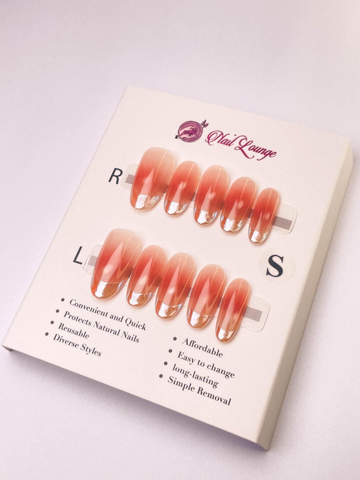 French Blush Press-On Acrylic Nails – Medium Oval Shape