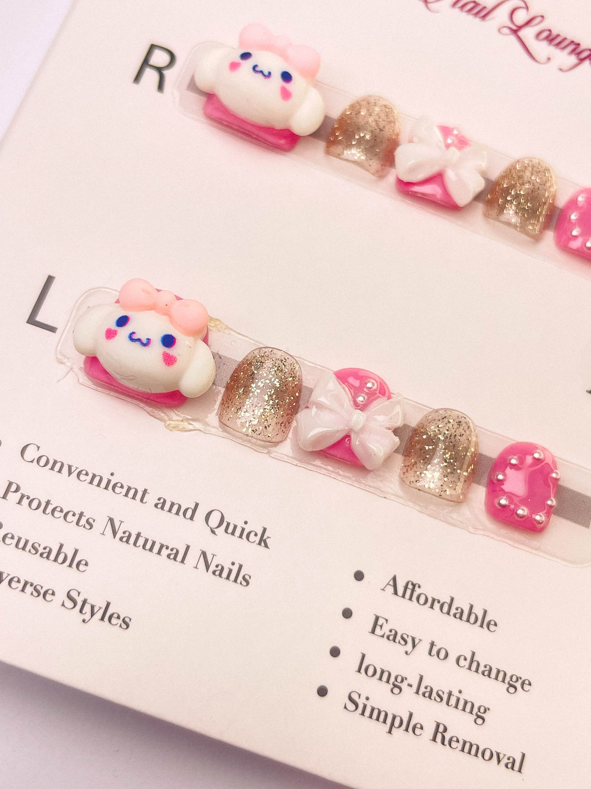 Cinnamoroll Ribbon Kids' Press-On Acrylic Nails