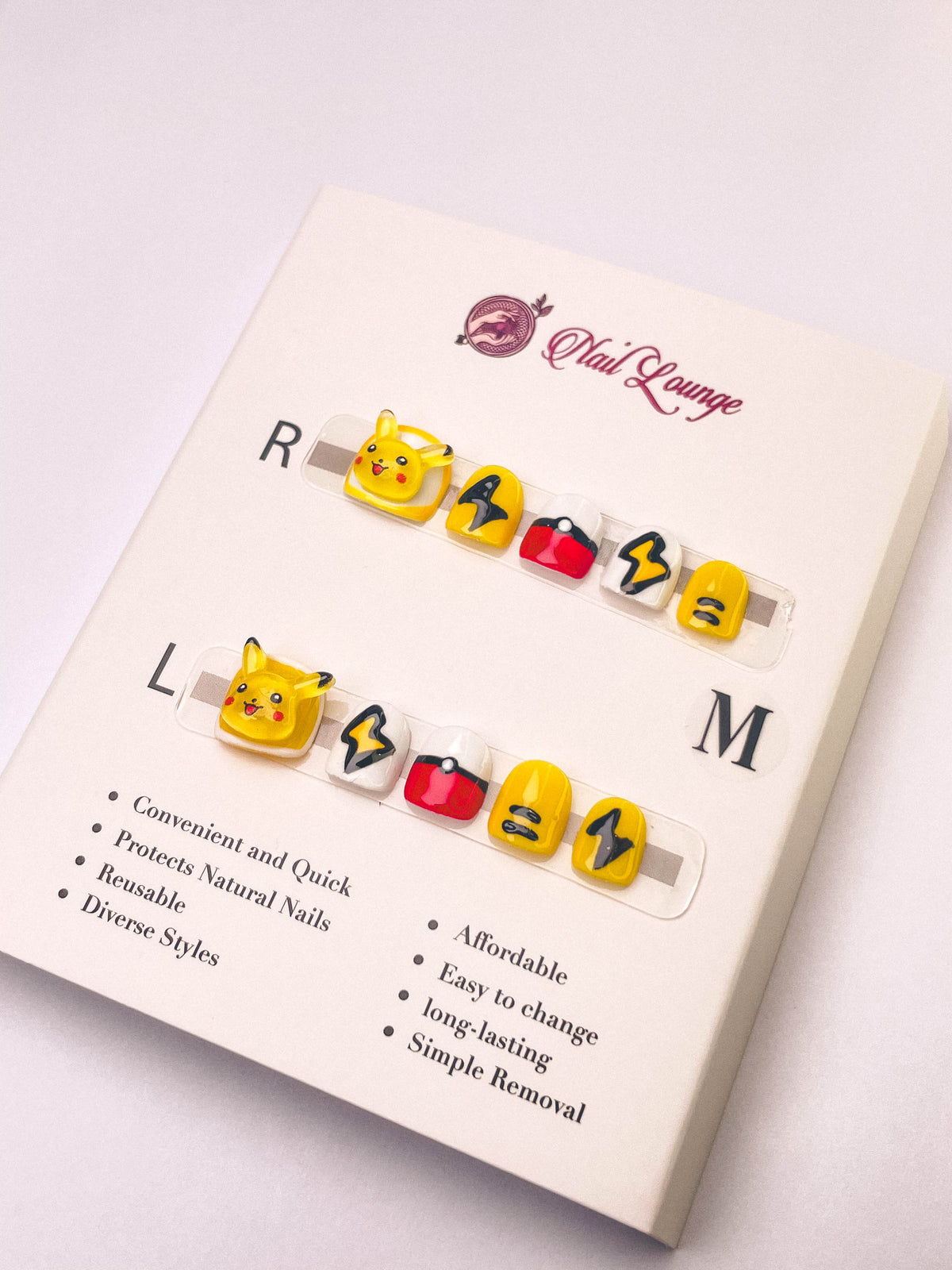 Pikachu Power Kids' Press-On Acrylic Nails