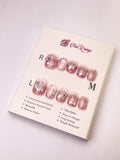 Crystal Color Butterfly Press-On Acrylic Nails – Short Round Shape