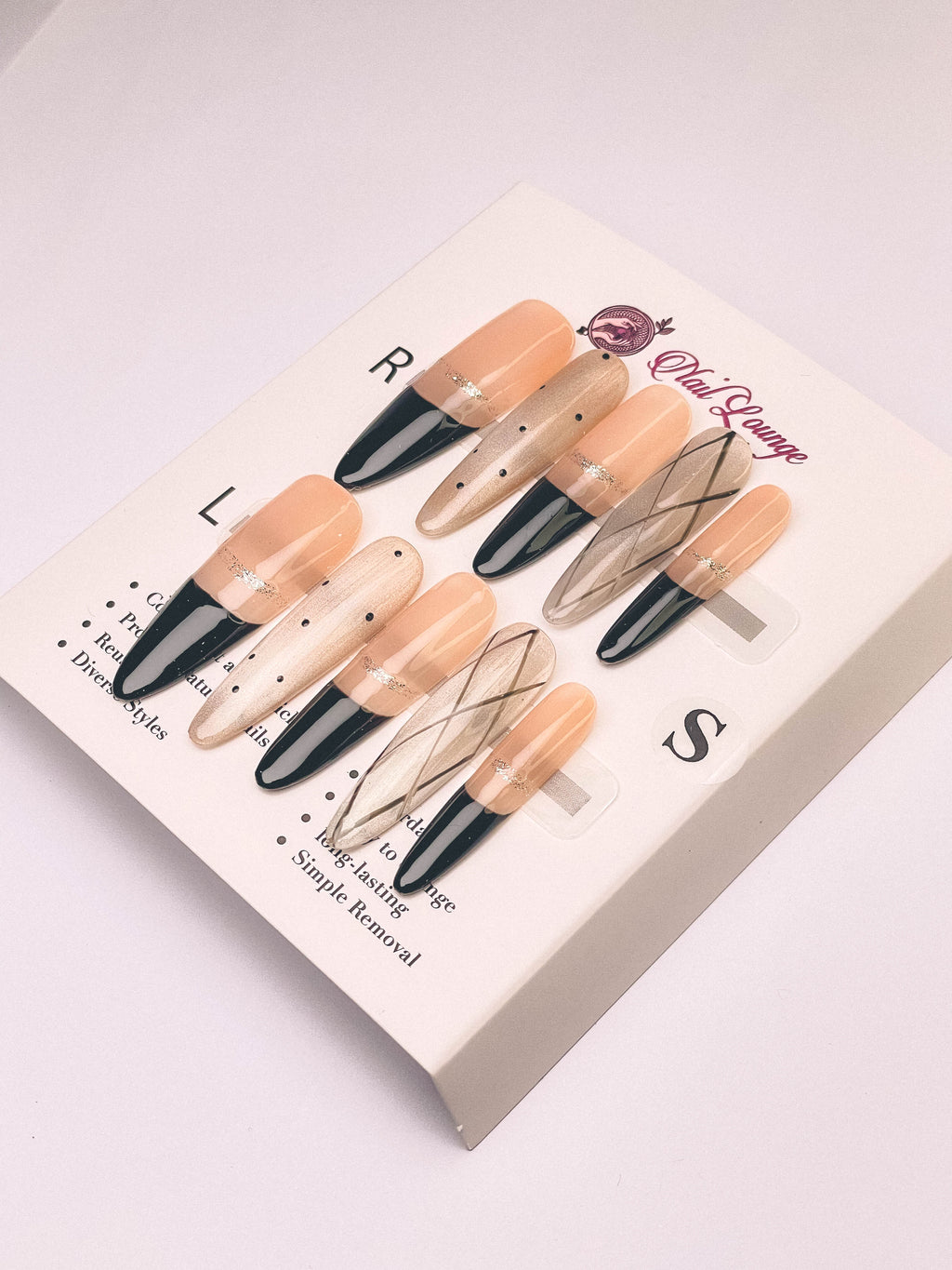 Island Devil Press-On Acrylic Nails – Long Oval Shape