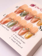 Candy Party Press-On Acrylic Nails – Long Oval Shape