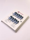 Metallic Gradient Press-On Acrylic Nails – Medium Coffin Shape