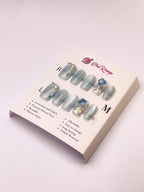 Glacier Love Press-On Acrylic Nails – New Medium Square Shape