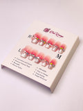 Cherry Blossom Cat Eye Press-On Acrylic Nails – Short Coffin Shape