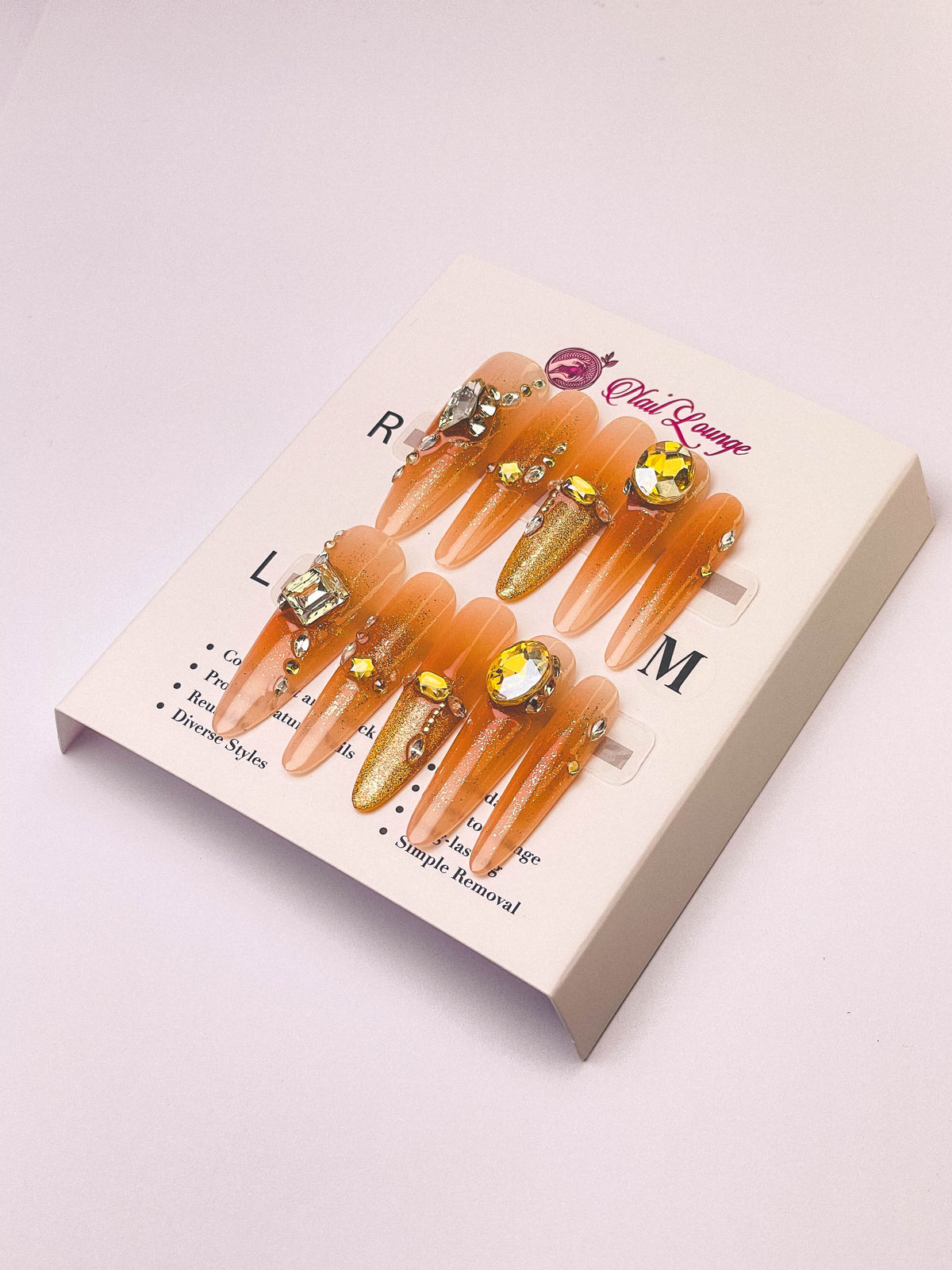 Waltz Press-On Acrylic Nails – Thin Stiletto Shape