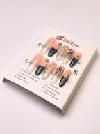 Lace Dream Press-On Acrylic Nails – Long Oval Shape