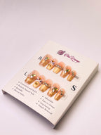 Butterfly Lion Dance Press-On Acrylic Nails – XS Coffin Shape