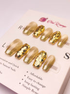 Love at First Sight Press-On Acrylic Nails – Short Coffin Shape