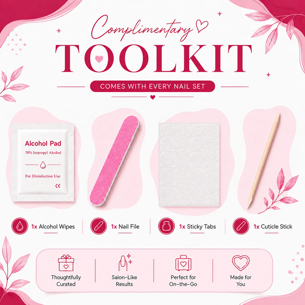 Pearl Ripple Press-On Acrylic Nails – Medium Coffin Shape