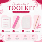 Pearl Ripple Press-On Acrylic Nails – Medium Coffin Shape