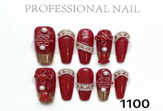 Traditional Red Double Happiness & Gold Chrome Coffin