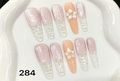 Pink Cat-Eye Ice French & Floral Almond