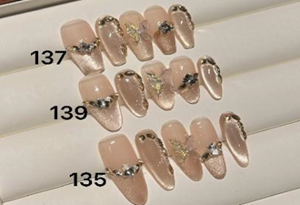 Champagne Cat-Eye 3D Butterfly Coffin