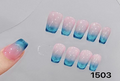 Shimmering Blue Aura French Short Square