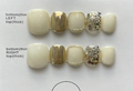 Gold Chrome & Cream Short Squoval